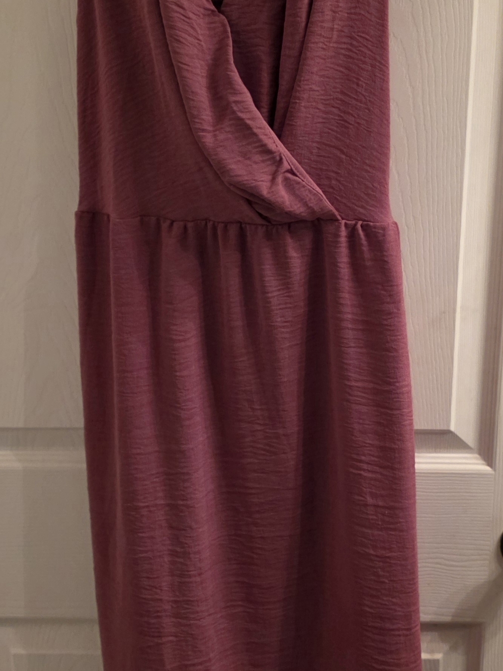Lucky Brand Dusty Rose Wrap-Style Midi Dress